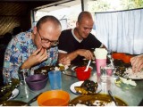 Indonesie, Sulawesi - oběd se Zdeňkem Hrnčířem v místní restauraci